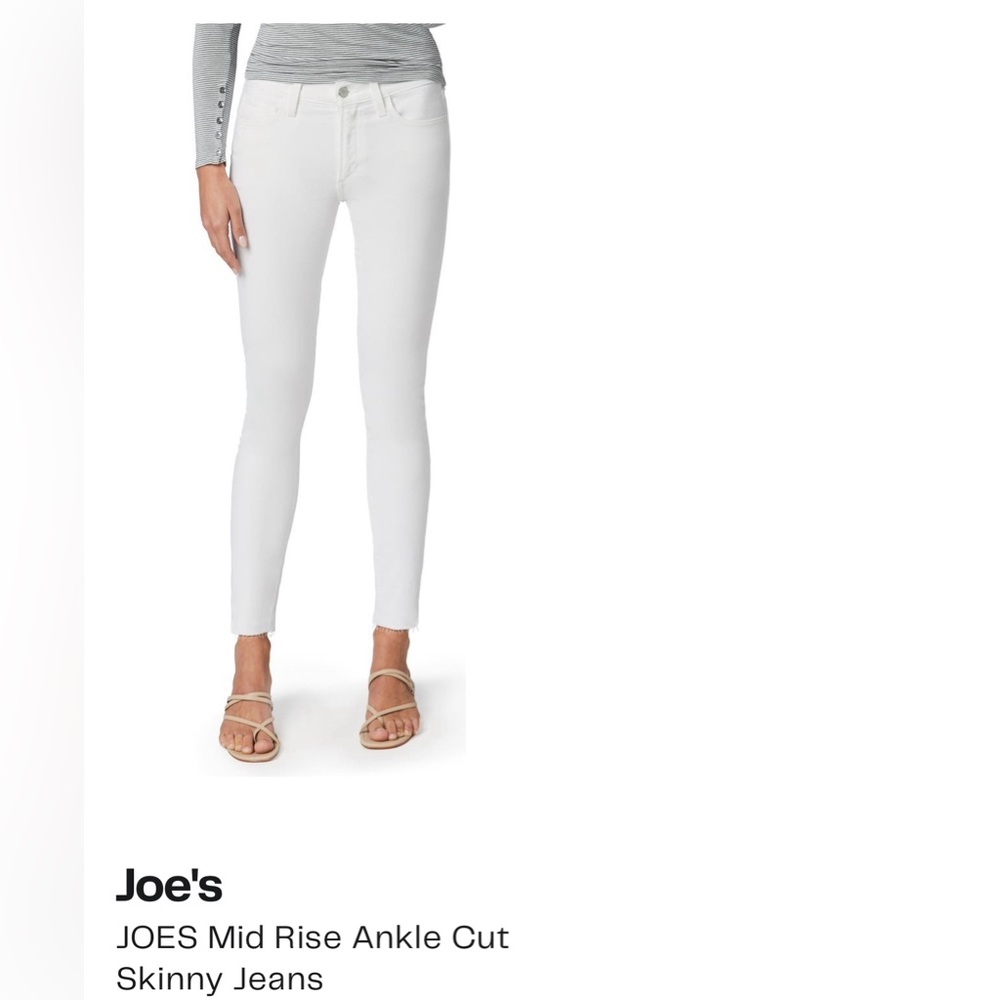 Joes Jeans NWT 27 white skinny mid rise